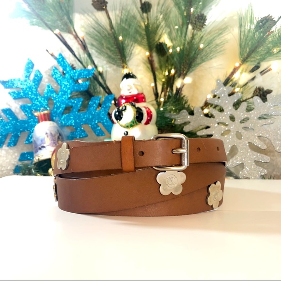Celine Brown Leather Double Wrap Belt. main image 5